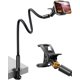 thumbnail image 1 of Soporte SAIJI con cuello de cisne para cama, 98 cm, brazo de piel, negro, 1 of 6