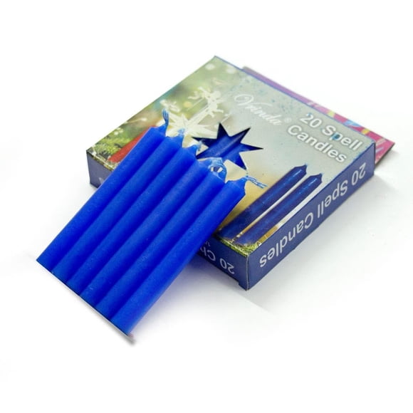 Velas Vrinda 20 unidades Mini Azul 10 cm Sin Aroma