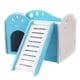 thumbnail image 1 of Mascota Hamster Casa Ardilla Conejillo de Indias Cama Animales pequeños Hábitat Juguete Azul, 1 of 5