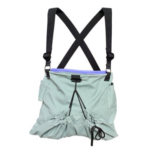 Ioensy - Bolsa De Lona Para Recoger Frutas, Ideal Para El Jardín, Para Huerto Al Aire Libre, Color Azul Y Gris Pera.