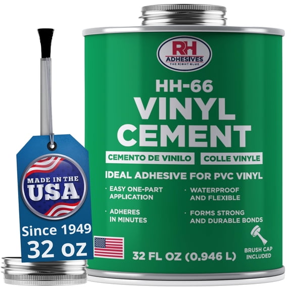 Adhesivos de cemento vinílico RH HH-66, lata de 946 ml, 32 oz