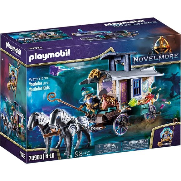 Carruaje mercante Violet Vale de Toy Playmobil con cañón oculto