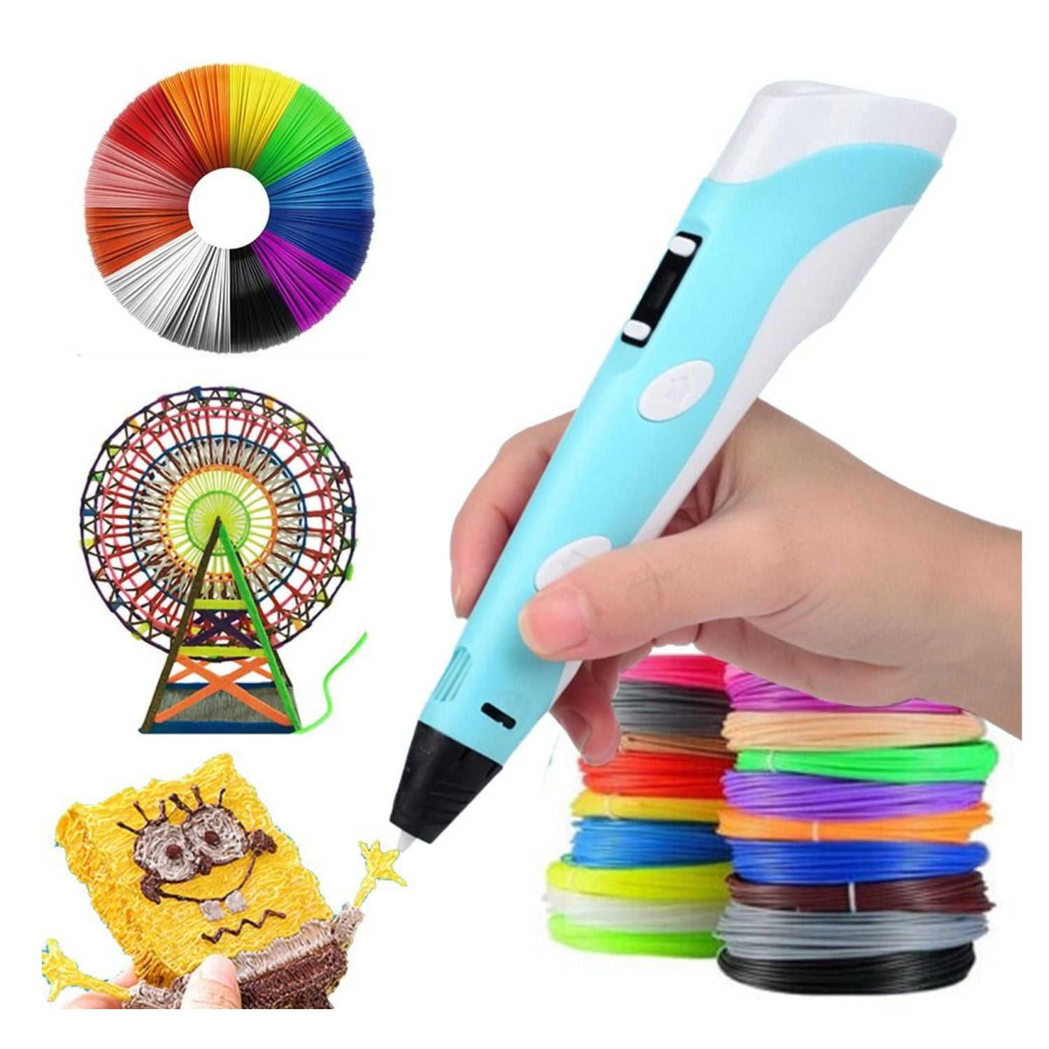 Genérico - Bolígrafo 3d Lápiz Dibujo Niños + Insumo Ar33