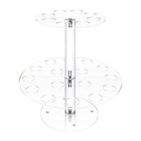 Bothyi - Titular De Cono De Helado 24 Hoyos De 2 Niveles Claros Para La Fiesta De Aniversarios De Cumpleaños