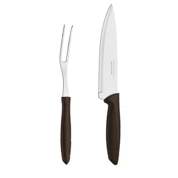 Pack 2 Cuchillo Parrillero Y Tenedor Para Barbacoa