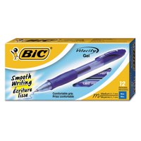 Bolígrafo De Gel Bic Velocity Roller Ball Retráctil De Tinta Azul Mediana