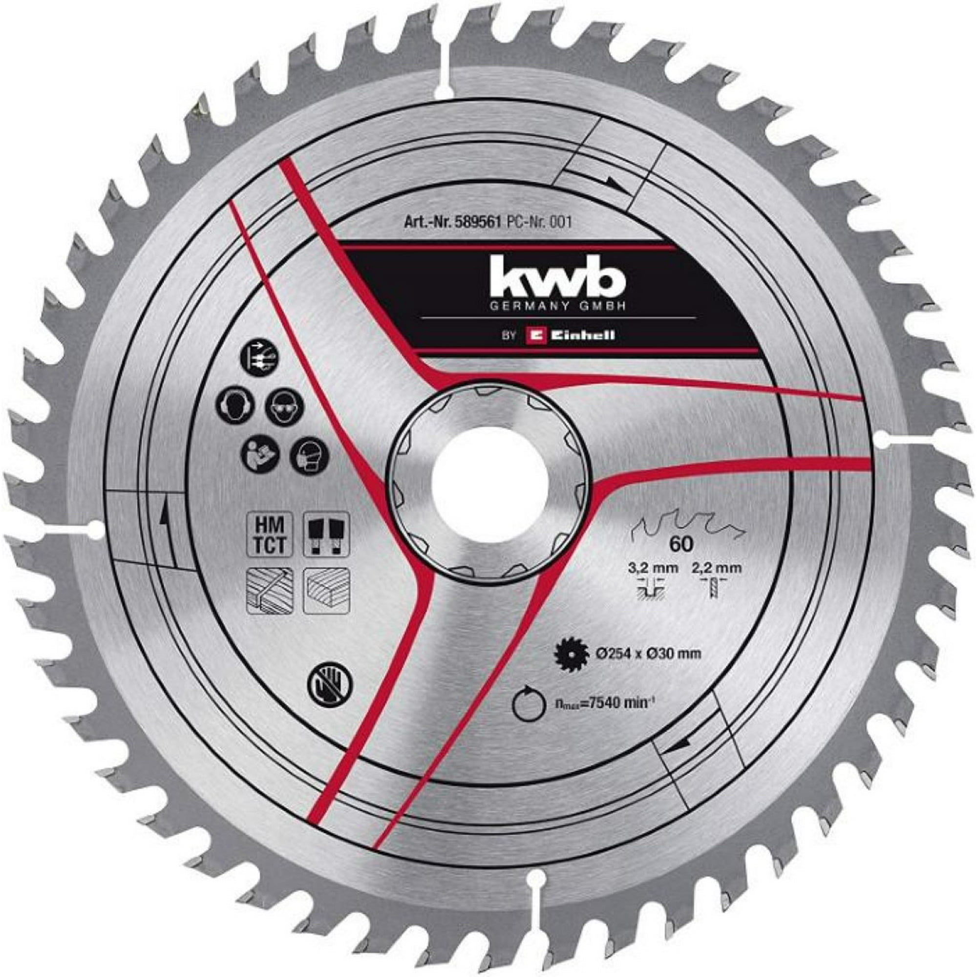 Kwb - Disco Sierra Circular 250mm X 30mm 60 Dientes