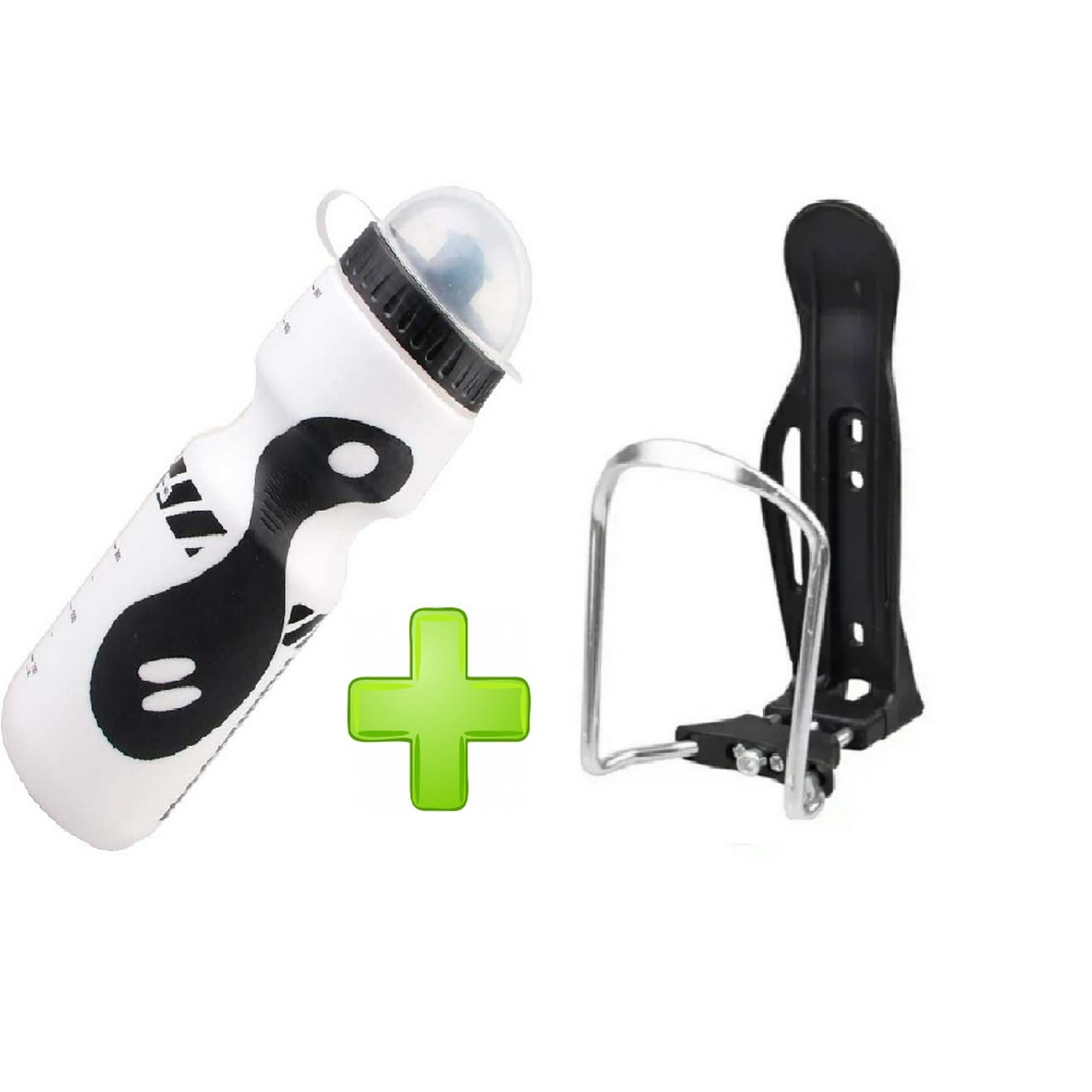 Defensor - Botella + Porta Soporte De Botella Kit De Bicicleta Ciclismo Color Blanco