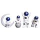 thumbnail image 5 of 4x lindo astronauti estatua modelo resina ornamento pequeña sala estante librería chimenea astronauti estatuilla escultura decoración para hogar niños , Blanco azul, 5 of 5
