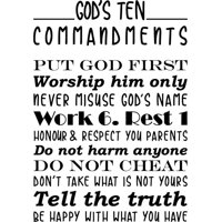 Rienda Libre Graphics - Decomural Ten Commandments Bible Scripture Ws-51271
