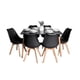 thumbnail image 1 of Comedor Mesa Rectangular Tulip 120x80 Negra + 6 Sillas Tulip Negra, 1 of 3