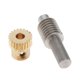 thumbnail image 1 of 0.5 Modulus Brass Worm Gear Wheel + Gear Shaft Set 20 Tooth, 1 of 5