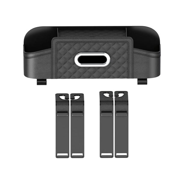 Organizador para asiento trasero de coche, caja de almacenamiento multifuncional, accesorios interiores de coche, decoración Interior con 2 portavasos , negro
