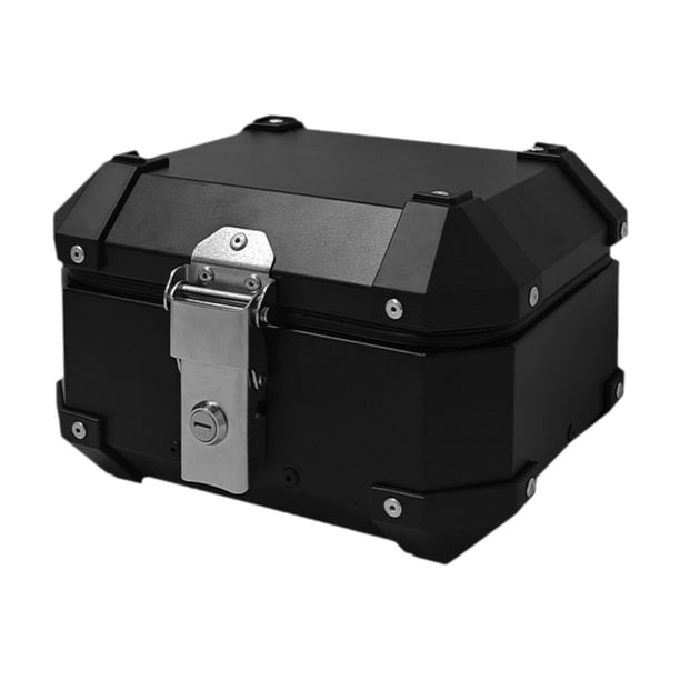 Estuche de almacenamiento genérico para motocicleta, 10 L, trasero, a prueba de pérdidas, estable, para equipo de viaje en scooter. Negro