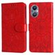 thumbnail image 3 of Funda tipo cartera FOXDOCK para OPPO Reno 8Z , diseño girasol en relieve, cuero PU, cierre magnético, soporte y tarjetero, 3 of 5