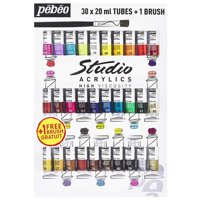 Acrílico Pebeo Studio Pack 30 Colores 20Ml + Pincel