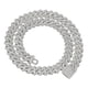 thumbnail image 2 of Cadena Cubana Collares Bling Hip Hop Joyería Hombres Mujeres Pulsera Joyería Regalos 18 Pulgadas Color Plata, 2 of 3