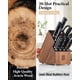 thumbnail image 5 of Bloque de almacenamiento de cuchillos Cook N Home, madera de acacia, 20 ranuras, 5 of 6