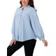 thumbnail image 4 of INSPIRE CHIC Camisas de Maternidad para Mujeres Blusas Plisadas con Botones Manga Larga Top de Lactancia para Embarazo 2XL Azul, 4 of 6