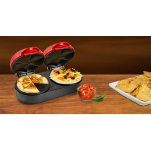 Máquina Para Hacer Quesadillas Nostalgia Taco Tuesday, Doble, Roja, 13 Cm