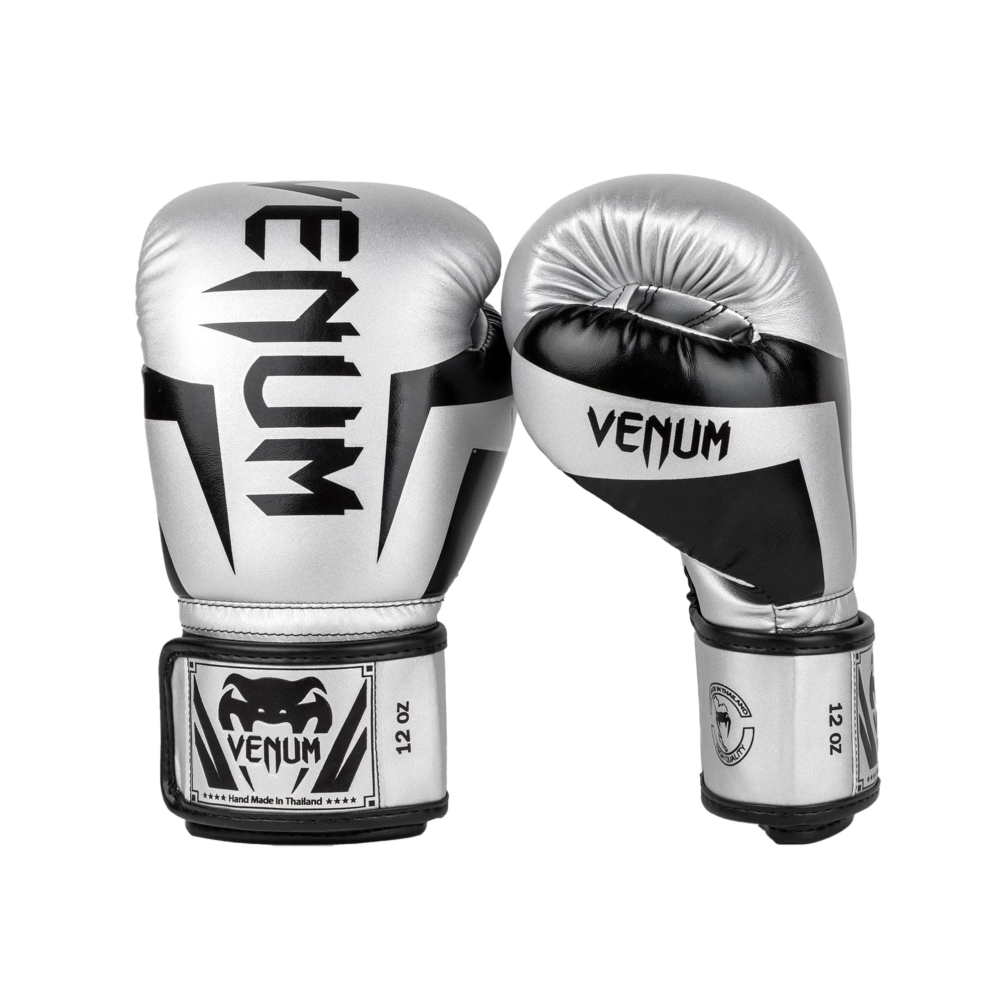 Guantes De Boxeo Venum Elite Plateado/negro