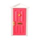 thumbnail image 1 of 1:12 Casa De Mu?ecas Puerta De Madera En Miniatura Con Herrajes Rosa Roja, 1 of 3