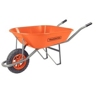 Tramontina - Carretilla De Mano Naranja 80Lts Rueda 4.8 Naranja Claro