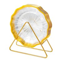 Bothyi - Juego De Platos De 6 Piezas, Plato De Ensalada, Plato De Servir Elegante Para Fiesta Al Aire Libre, Hogar, Transparente