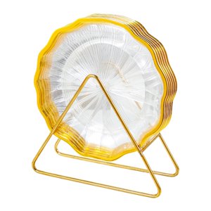 Bothyi - Juego De Platos De 6 Piezas, Plato De Ensalada, Plato De Servir Elegante Para Fiesta Al Aire Libre, Hogar, Transparente