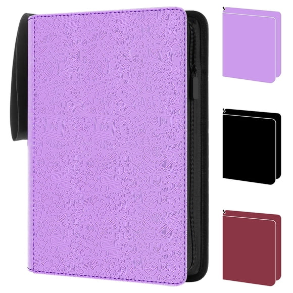 Archivador de cartas CARDARCHIVER para 432 cartas, cuero PU morado