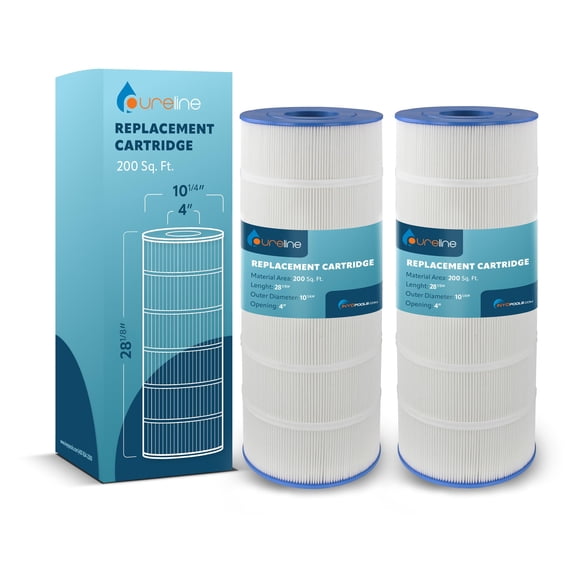 Cartucho de filtro para piscina Pureline PL0167, paquete de 2, 200 pies²