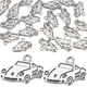 thumbnail image 1 of Charms KH866 Auto Deportivo Plateado Antiguo 20 piezas 2x1.4 cm, 1 of 8