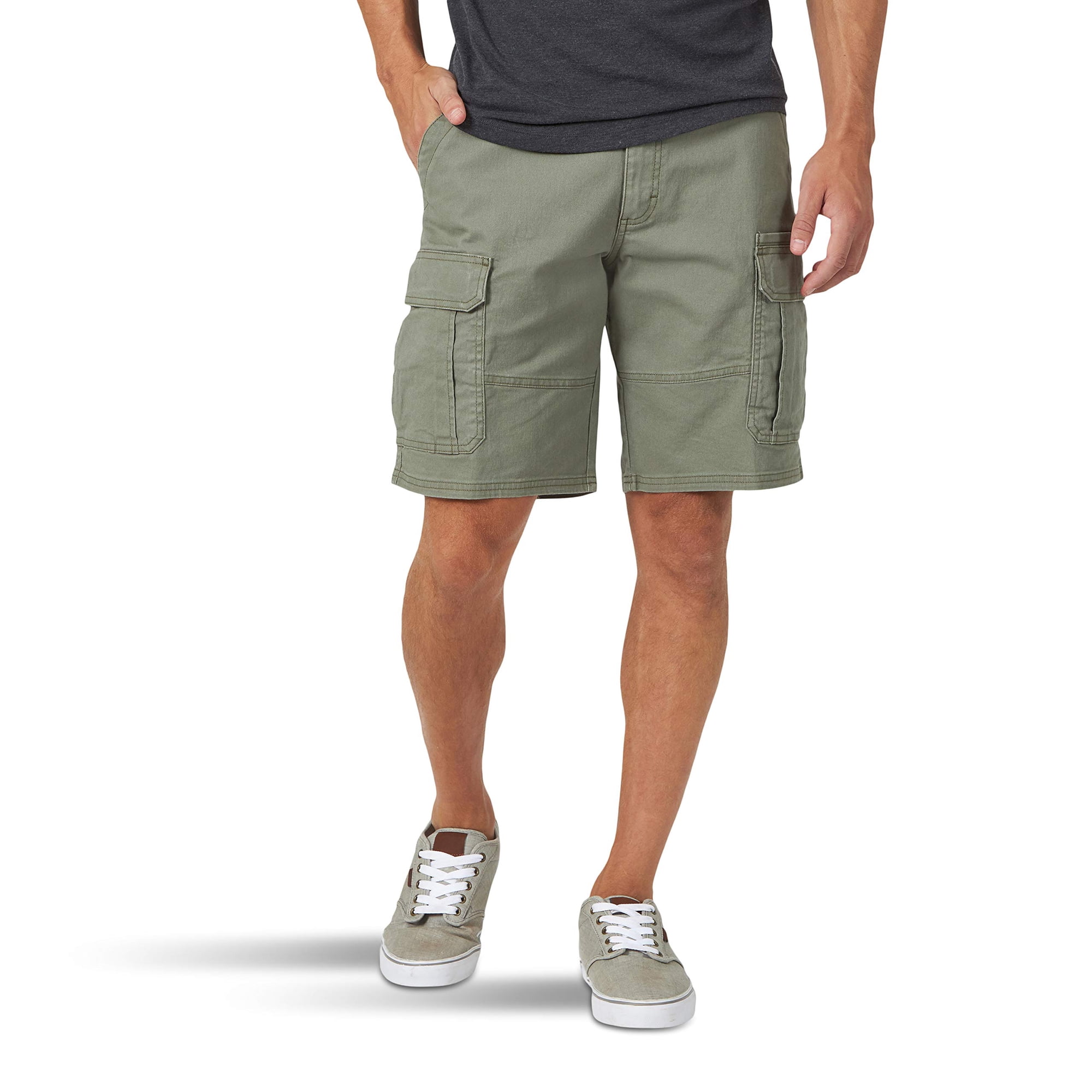 Short Cargo Elásticos Para Hombre Wrangler Authentics Dusty Olive 40