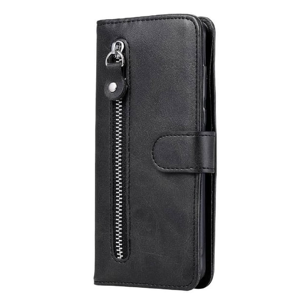 Funda con Cremallera para OnePlus Nord 200 5G, Carcasa Cartera de Cuero PU con Soporte y Tarjetero