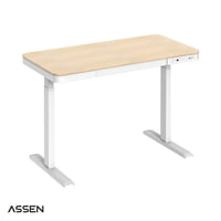 Escritorio Altura Regulable Base Blanca Pro Series 118 X 60Cm Assen 1 Un