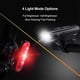 thumbnail image 2 of Luz de bicicleta, High Lumens Super Bright Bike Lite, 4 modos USB recargable Bike Headlight & Taillight Set, Impermeable Safety Bike Front & Rearlight para carretera, montaña, paseo nocturno, 2 of 3