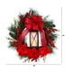 thumbnail image 2 of Corona de Navidad con forma de flor de pascua casi natural, 70 cm, con vela LED, 2 of 4