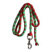 Magideal - Cuerda De Plomo Para Caballos, Cuerda Trenzada Para Caballos Que Se Fija Al Cabestro O Arnés, Cuerda De Plomo Ecuestre Duradera Con Gancho De Presión 3 Metros Verde Rojo