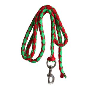 Magideal - Cuerda De Plomo Para Caballos, Cuerda Trenzada Para Caballos Que Se Fija Al Cabestro O Arnés, Cuerda De Plomo Ecuestre Duradera Con Gancho De Presión 3 Metros Verde Rojo