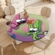 thumbnail image 4 of Hoops y Yoyo-theme Fitted Round Tablecloths Elastic Edged Table Covers Waterproof Table Cloth for Kitchen Holiday Party Tables Decor 150cm, 4 of 6