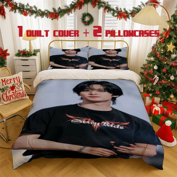 3pcs StrayLiang Jingyin Printed Three Piece Bedding Set Soft Duvet Cover And Two Pillowcases