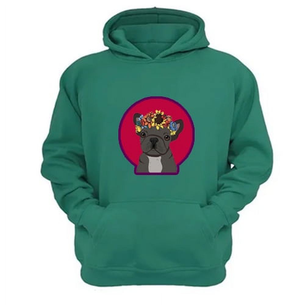Genérico - Polerón Canguro Pug Corona Verde Aguamarina Talla L Unisex