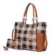 thumbnail image 1 of Bolso de mano MKF Collection Mariely de piel vegana, color marrón coñac, 1 of 8
