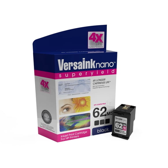 Cartucho de tinta VersaInk 62 MS negro MICR para HP