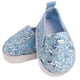thumbnail image 3 of Zapatos Planos Con Lentejuelas Para Mu?eca De Ni?a De 14,5 Pulgadas, Accesorio De Vestir, Color Azul, 3 of 5
