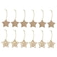 thumbnail image 2 of 12pcs Rebanadas De Madera De Navidad Colgantes Surtidos De Navidad Bricolaje Bricolaje Ornamentos De Cinco Puntas Estrella, 2 of 5