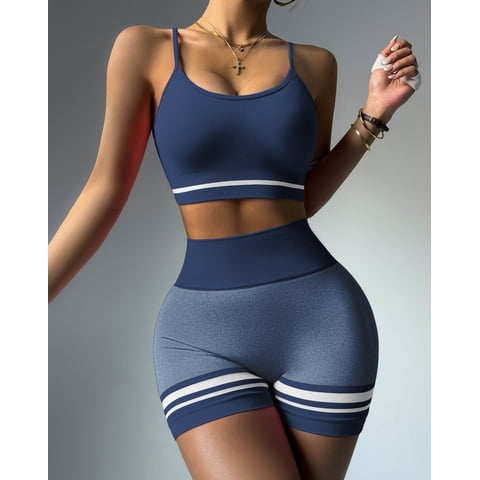 Flix Spa - Conjunto Fitness Mujer Short Push Up Corte V Y Peto Top