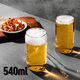 thumbnail image 4 of Set 2 Vasos De Vidrio Transparente Forma Lata Bombilla 540ml, 4 of 6