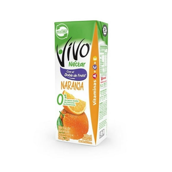 Jugo Colación Sabor Naranja Caja, 190 ml