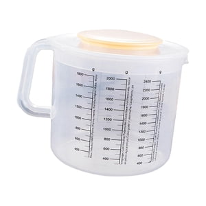 Magideal - Taza Medidora De Plástico Taza Vertedora 2.5L Con Escala Jarra Medidora Y Mezcladora Universal Multipropósito Con Protección Contra Salpicaduras Taza